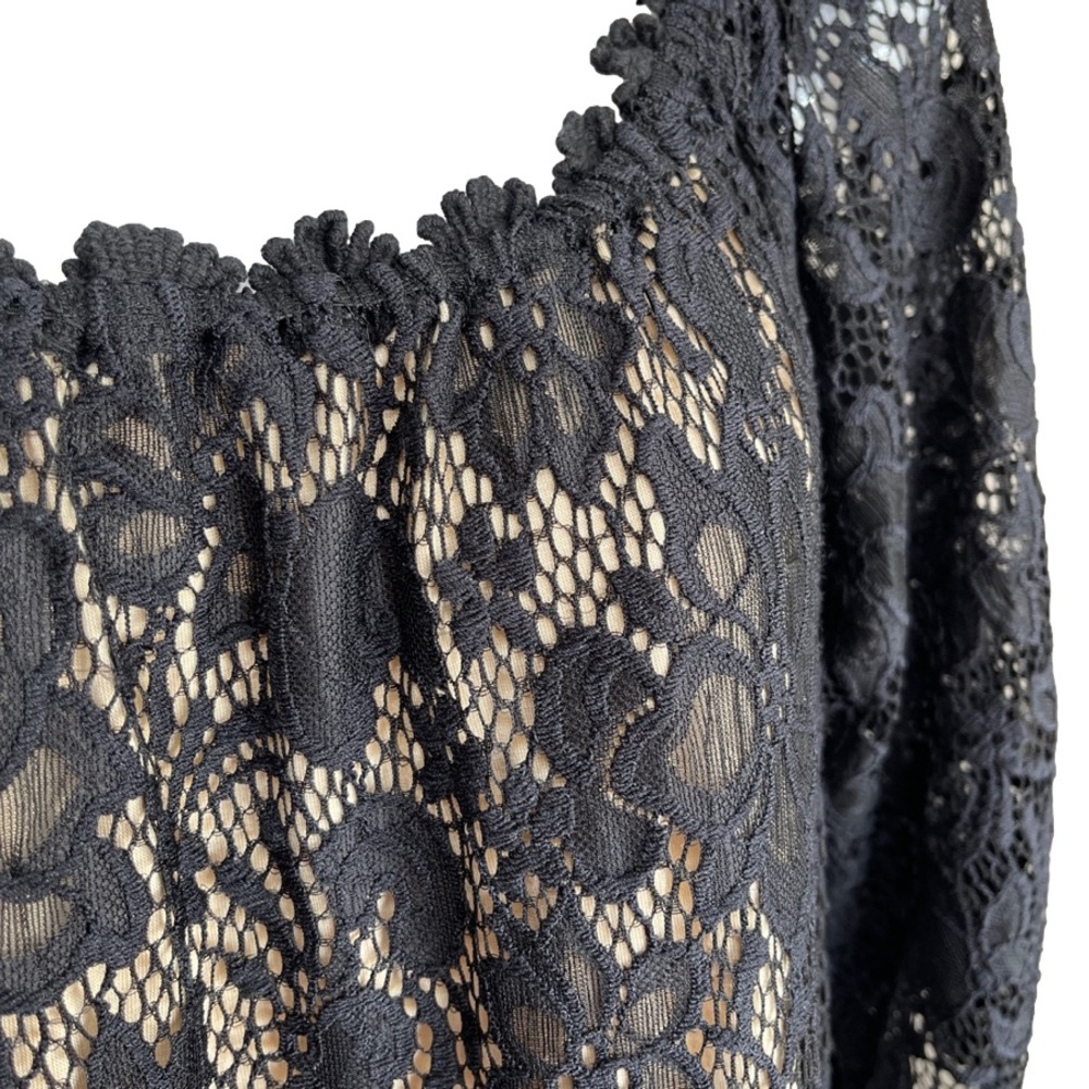 Umgee Boho black lace shift dress medium - Picture 3 of 4